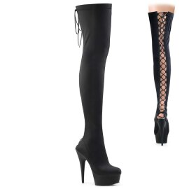 Pleaser DELIGHT-3003 Stivali Sopra Il Ginocchio Lycra...