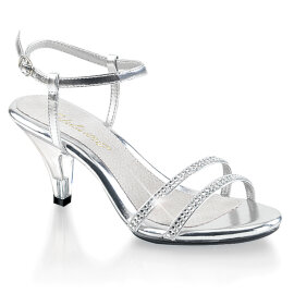 Fabulicious BELLE-316 Sandali Trasparente Metallizzato Similpelle Argento EU-35 / US-5