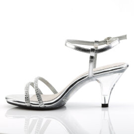 Fabulicious BELLE-316 Sandali Trasparente Metallizzato Similpelle Argento EU-35 / US-5