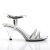 Fabulicious BELLE-316 Sandali Trasparente Metallizzato Similpelle Argento EU-42 / US-12