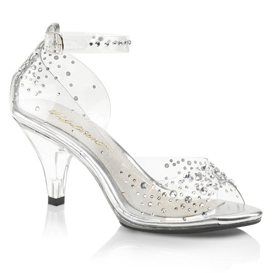 Fabulicious BELLE-330RS Sandali Con Plateau Trasparente Strass Trasparente EU-40 / US-10