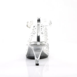 Fabulicious BELLE-330RS Sandali Con Plateau Trasparente Strass Trasparente EU-40 / US-10