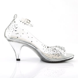 Fabulicious BELLE-330RS Sandali Con Plateau Trasparente Strass Trasparente EU-40 / US-10