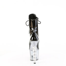 Pleaser BLISS-1020BC Stivaletti Con Plateau Vernice Trasparente Nero EU-35 / US-5