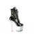 Pleaser BLISS-1020BC Stivaletti Con Plateau Vernice Trasparente Nero EU-35 / US-5