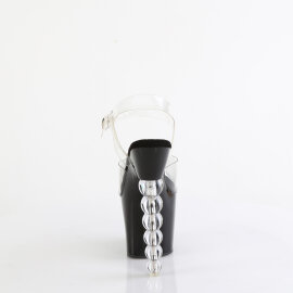 Pleaser BLISS-708 Sandali Con Plateau Trasparente Nero EU-38 / US-8