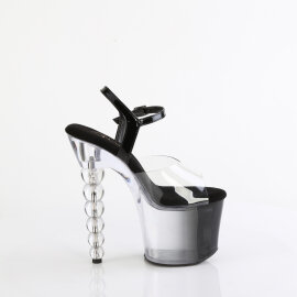 Pleaser BLISS-708-1BC Sandali Con Plateau Trasparente Nero EU-38 / US-8