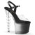 Pleaser BLISS-708-1BC Sandali Con Plateau Trasparente Nero EU-38 / US-8