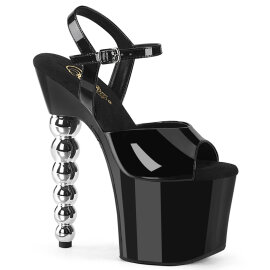 Pleaser BLISS-709 Sandali Con Plateau Trasparente Nero...