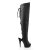 Pleaser DELIGHT-3019 Stivali Sopra Il Ginocchio Similpelle Nero/Nero Opaco EU-41 / US-11