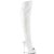 Pleaser DELIGHT-3019 Stivali Sopra Il Ginocchio Similpelle Bianco/Bianco EU-35 / US-5
