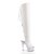 Pleaser DELIGHT-3019 Stivali Sopra Il Ginocchio Similpelle Bianco/Bianco EU-35 / US-5
