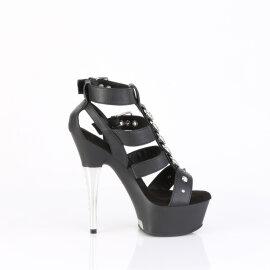 Pleaser CAPTIVA-658 Stivaletti Con Plateau Similpelle Nero EU-35 / US-5