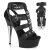 Pleaser CAPTIVA-658 Stivaletti Con Plateau Similpelle Nero EU-35 / US-5