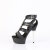 Pleaser CAPTIVA-658 Stivaletti Con Plateau Similpelle Nero EU-35 / US-5