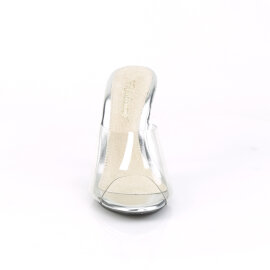 Fabulicious CARESS-401 Mules Trasparente Argento EU-35 / US-5