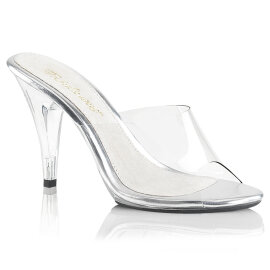 Fabulicious CARESS-401 Mules Trasparente Argento EU-39 / US-9