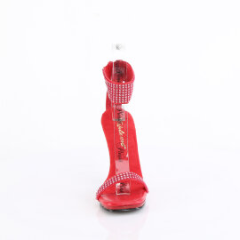 Fabulicious CHIC-40 Sandali Similpelle Strass Rosso EU-39 / US-9