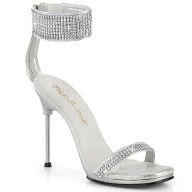 Fabulicious CHIC-40 Sandali Tessuto Strass Argento EU-35 / US-5