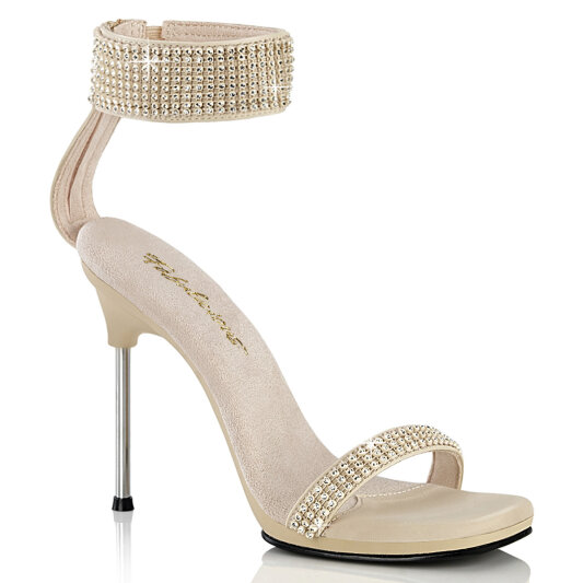 Fabulicious CHIC-40 Sandali Similpelle Strass Beige EU-39 / US-9