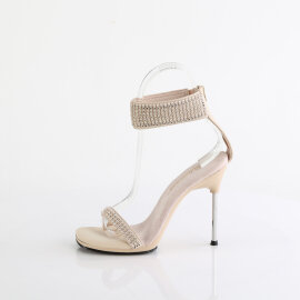 Fabulicious CHIC-40 Sandali Similpelle Strass Beige EU-39 / US-9
