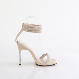 Fabulicious CHIC-40 Sandali Similpelle Strass Beige EU-39 / US-9