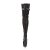 Pleaser DELIGHT-3025ML Stivali Sopra il Ginocchio Similpelle-Rete-Pizzo Nero/Nero Opaco EU-35 / US-5