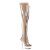 Pleaser DELIGHT-3026 Stivali Sopra Il Ginocchio - TPU Trasparente-PU Argento Metal./Trasparente EU-35 / US-5
