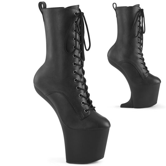 Pleaser CRAZE-1040 Stivaletti Con Plateau Similpelle Nero EU-40 / US-10