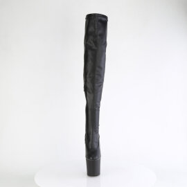 Pleaser CRAZE-3000 Stivali Sopra Il Ginocchio Con Plateau Similpelle Nero EU-36 / US-6