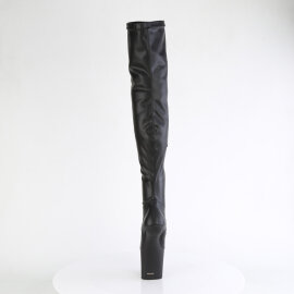 Pleaser CRAZE-3000 Stivali Sopra Il Ginocchio Con Plateau Similpelle Nero EU-36 / US-6
