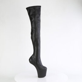 Pleaser CRAZE-3000 Stivali Sopra Il Ginocchio Con Plateau Similpelle Nero EU-36 / US-6