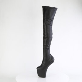 Pleaser CRAZE-3000 Stivali Sopra Il Ginocchio Con Plateau Similpelle Nero EU-38 / US-8