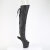 Pleaser CRAZE-3019 Stivali Sopra Il Ginocchio Con Plateau Similpelle Nero EU-41 / US-11