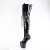 Pleaser CRAZE-3023 Stivali Sopra Il Ginocchio Con Plateau Vernice Nero EU-37 / US-7