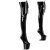 Pleaser CRAZE-3023 Stivali Sopra Il Ginocchio Con Plateau Vernice Nero EU-39 / US-9