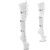 Pleaser CRAZE-3028 Stivali Sopra Il Ginocchio Con Plateau Vernice Bianco EU-41 / US-11