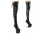 Pleaser CRAZE-3050 Stivali Sopra Il Ginocchio Con Plateau Similpelle Nero EU-39 / US-9