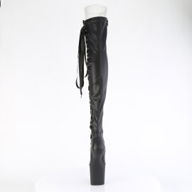 Pleaser CRAZE-3050 Stivali Sopra Il Ginocchio Con Plateau Similpelle Nero EU-40 / US-10