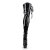 Pleaser DELIGHT-3050 Stivali Sopra Il Ginocchio - Vernice Elasticizzato Nero/Nero EU-35 / US-5