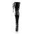 Pleaser DELIGHT-3050 Stivali Sopra Il Ginocchio - Vernice Elasticizzato Nero/Nero EU-37 / US-7