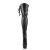 Pleaser DELIGHT-3050 Stivali Sopra Il Ginocchio - Similpelle Elasticizzato Nero/Nero Opaco EU-38 / US-8
