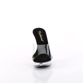Fabulicious COCKTAIL-501 Mules Con Plateau Trasparente Nero EU-40 / US-10