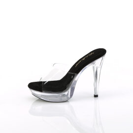 Fabulicious COCKTAIL-501 Mules Con Plateau Trasparente Nero EU-40 / US-10