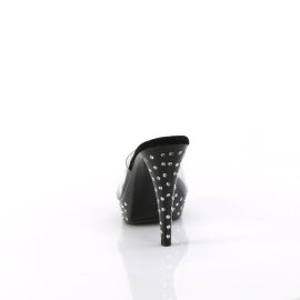 Fabulicious COCKTAIL-501SDT Mules Con Plateau Trasparente Nero EU-43 / US-13
