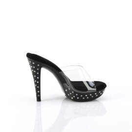 Fabulicious COCKTAIL-501SDT Mules Con Plateau Trasparente Nero EU-43 / US-13