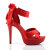 Fabulicious COCKTAIL-568 Sandali Con Plateau Rosso EU-36 / US-6