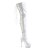 Pleaser DELIGHT-3063 Stivali Sopra Il Ginocchio - Vernice Elasticizzato Bianco/Bianco EU-41 / US-11