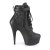 Pleaser DELIGHT-600-05 Stivaletti - Similpelle Nero/Nero Opaco EU-40 / US-10