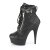 Pleaser DELIGHT-600-05 Stivaletti - Similpelle Nero/Nero Opaco EU-39 / US-9